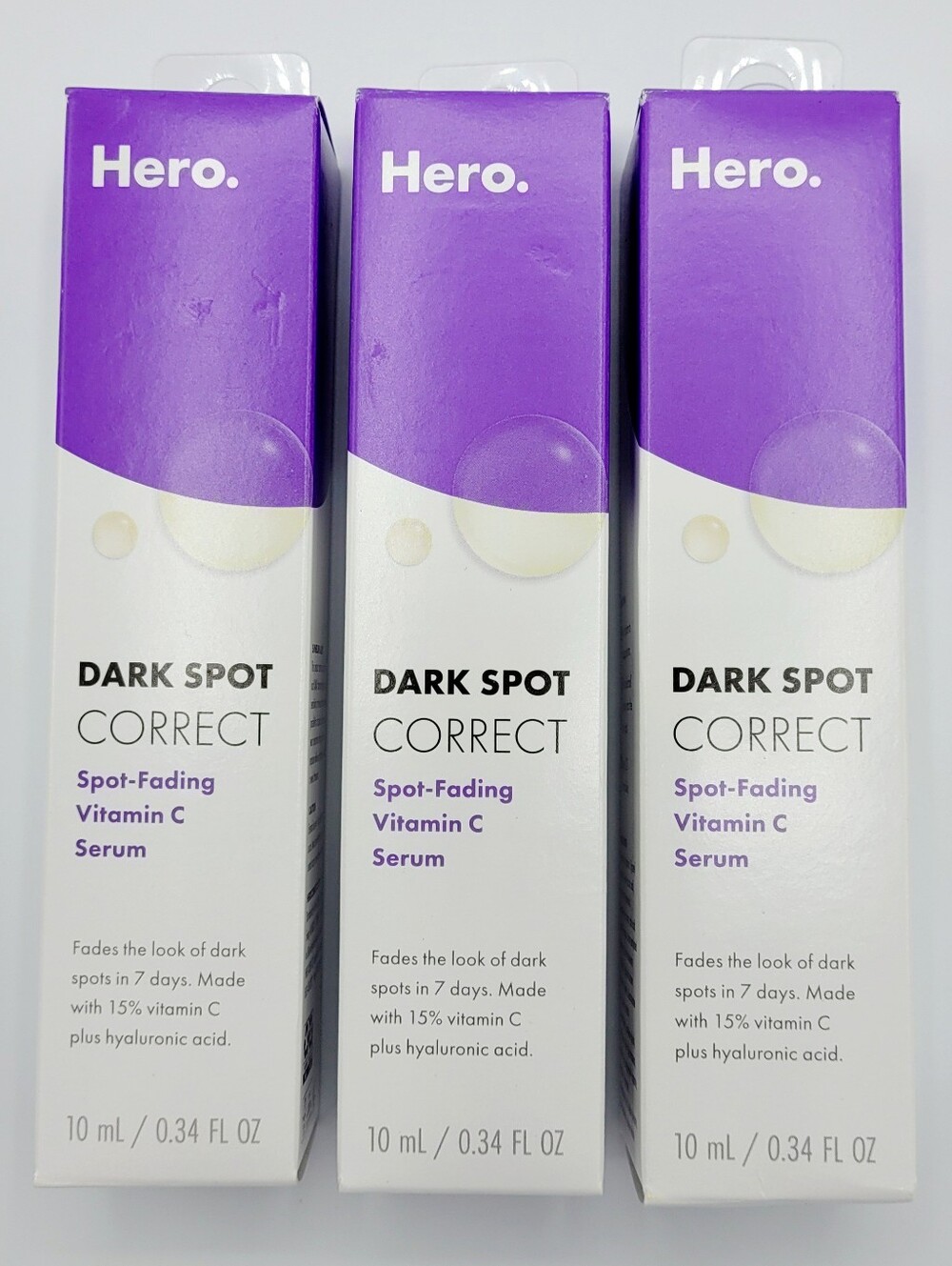 Hero Cosmetics Dark Spot Correct Spot-Fading Vitamin C Serum 0.34 fl oz (3 Pack)